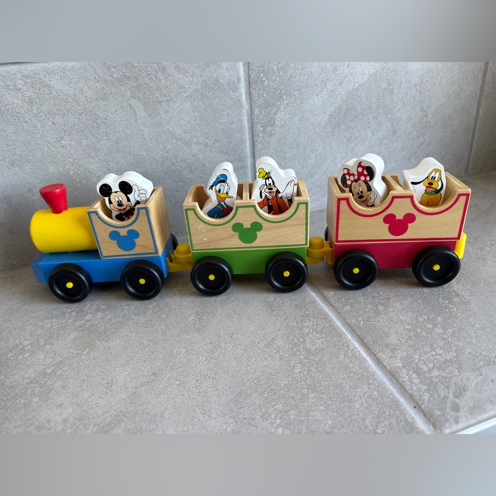 Melissa & Doug Disney Mickey Mouse & Friends All Aboard Wooden Train